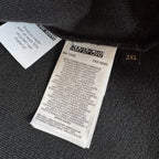 Napapijri black fleece vest with logo patch and zippered pockets, size 3XL.