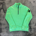 Authentic Stone Island Green 3/4 Zip Sweater – Medium