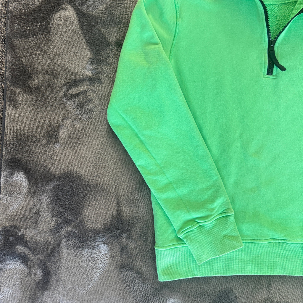 Authentic Stone Island Green 3/4 Zip Sweater – Medium