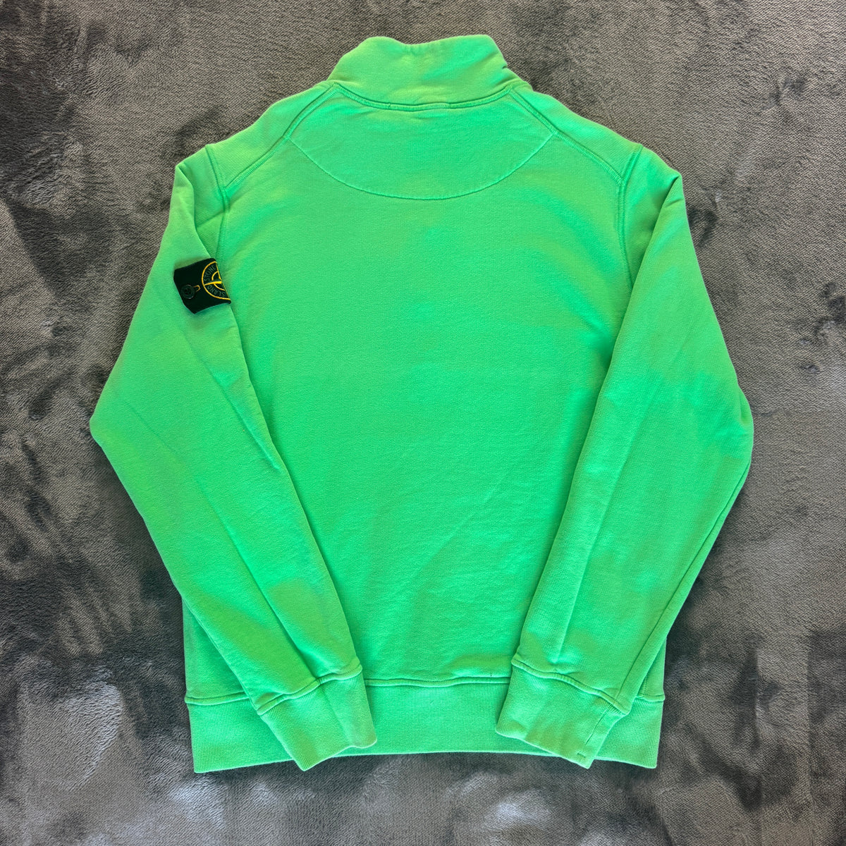 Authentic Stone Island Green 3/4 Zip Sweater – Medium